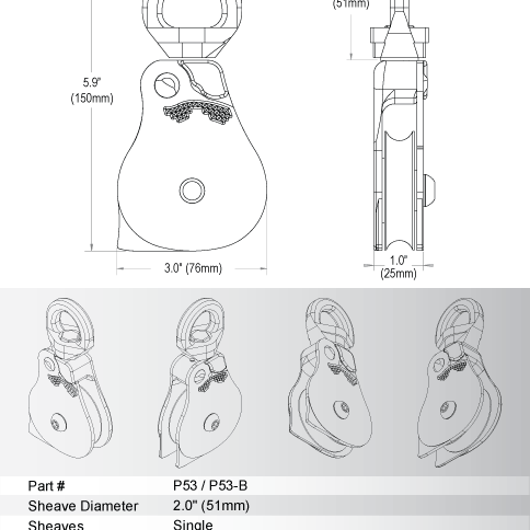 Omni-Block SWIVEL PULLEY