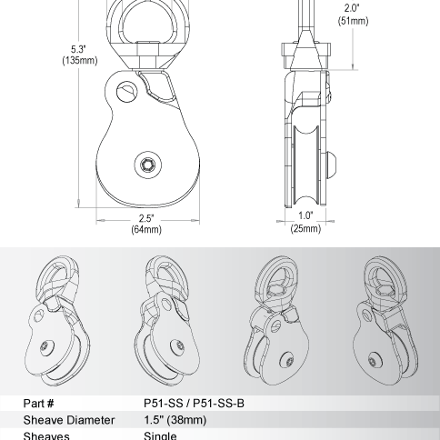 Omni-Block SWIVEL PULLEY