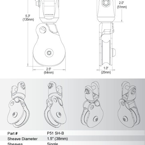 Omni-Block SWIVEL PULLEY