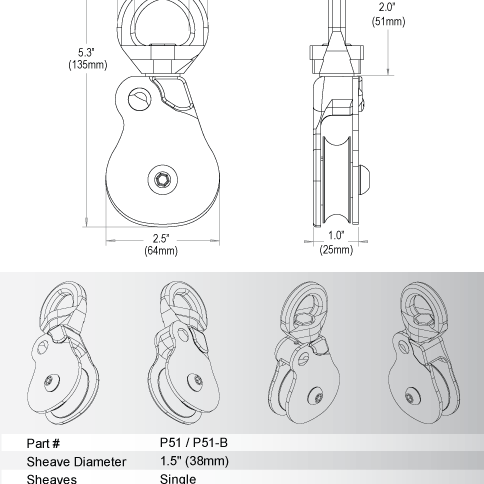 Omni-Block SWIVEL PULLEY
